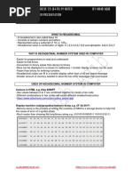 GCSE CS (2210) / IGCSE CS (0478) P1 NOTES Chapter 1.1: Data Representation 1.1.2 Hexadecimal