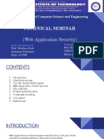 Technical Seminar: (Web Application Security)