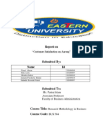 Report On Customer Satisafaction On Aarong