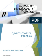 Module Iii - Materials Quality Conrol: Engr. Jehela G. Roxas