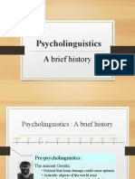History of Psycholinguistics