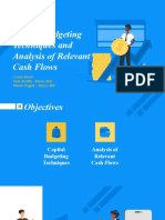 Capital Budgeting Techniques and Analysis of Relevant Cash Flows