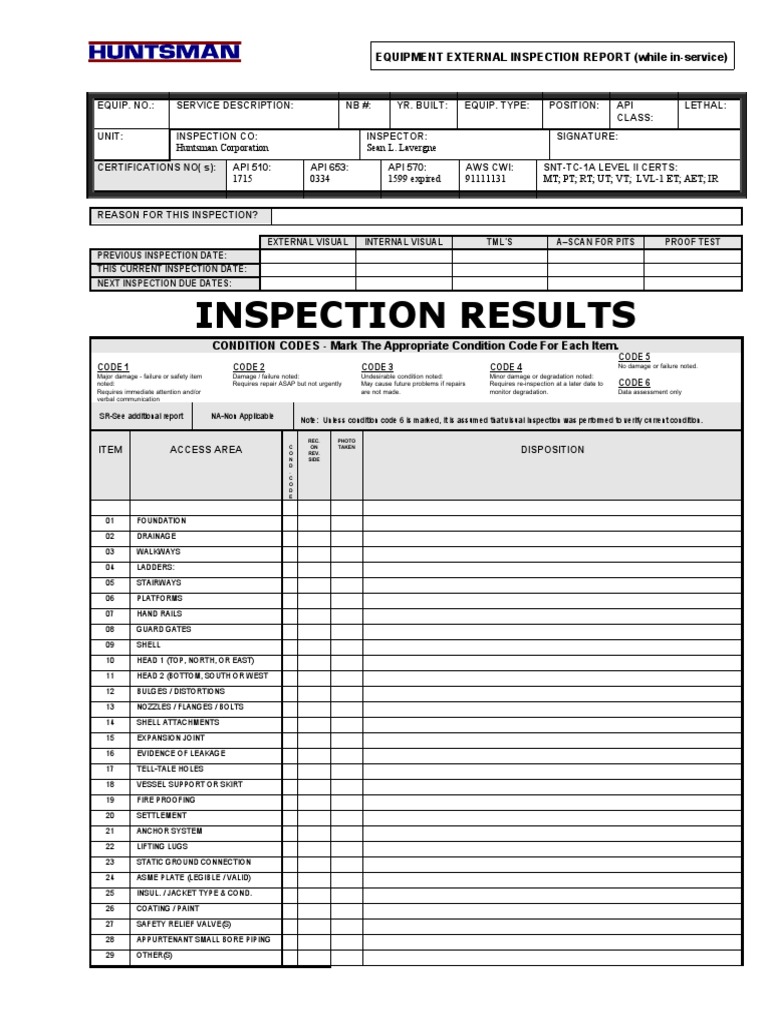Api 510 is external inspection report modified pdf mechanical