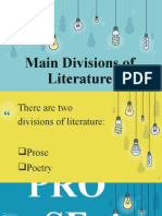 Main Divisions of Literature