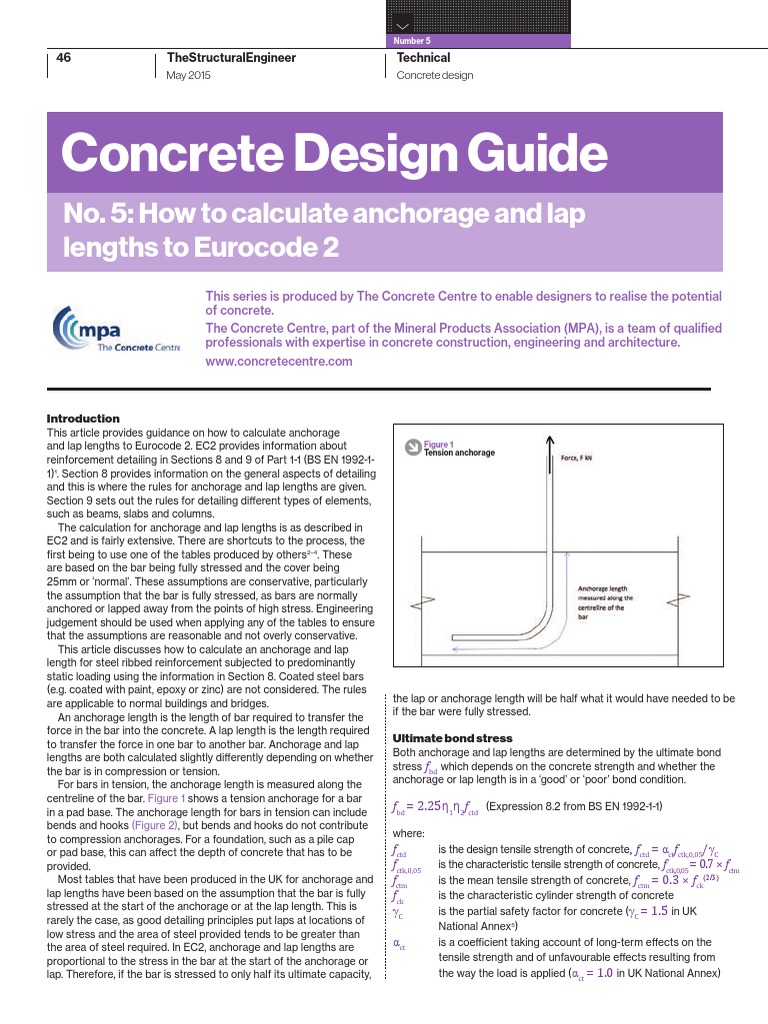 Eurocode 2: Anchorage Lengths Guide | PDF | Strength Of Materials ...