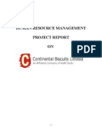 HRM Project Report On Continental Biscuits