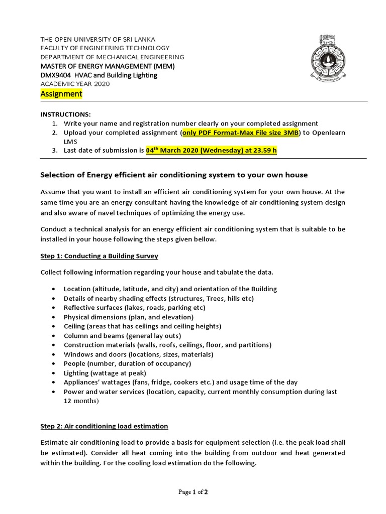 DMX9404 - HVAC and Building Lighting - ASS - 1 - Final | PDF | Air ...