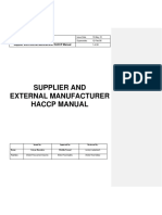 Supplier and EM HACCP Manual