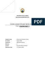 Sheet Metal Forming Exercise 2 - Calculating Bending Force and Work