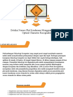 Deteksi Nomor Plat Kendaraan Menggunakan Metode Optical Character Recognation