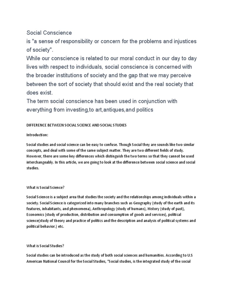 Understanding the Differences Between Social Science and Social ...