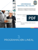 Sesión 3 - Programación Lineal