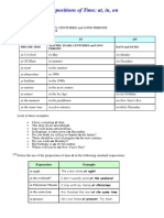 Prepositions of Time: At, In, On