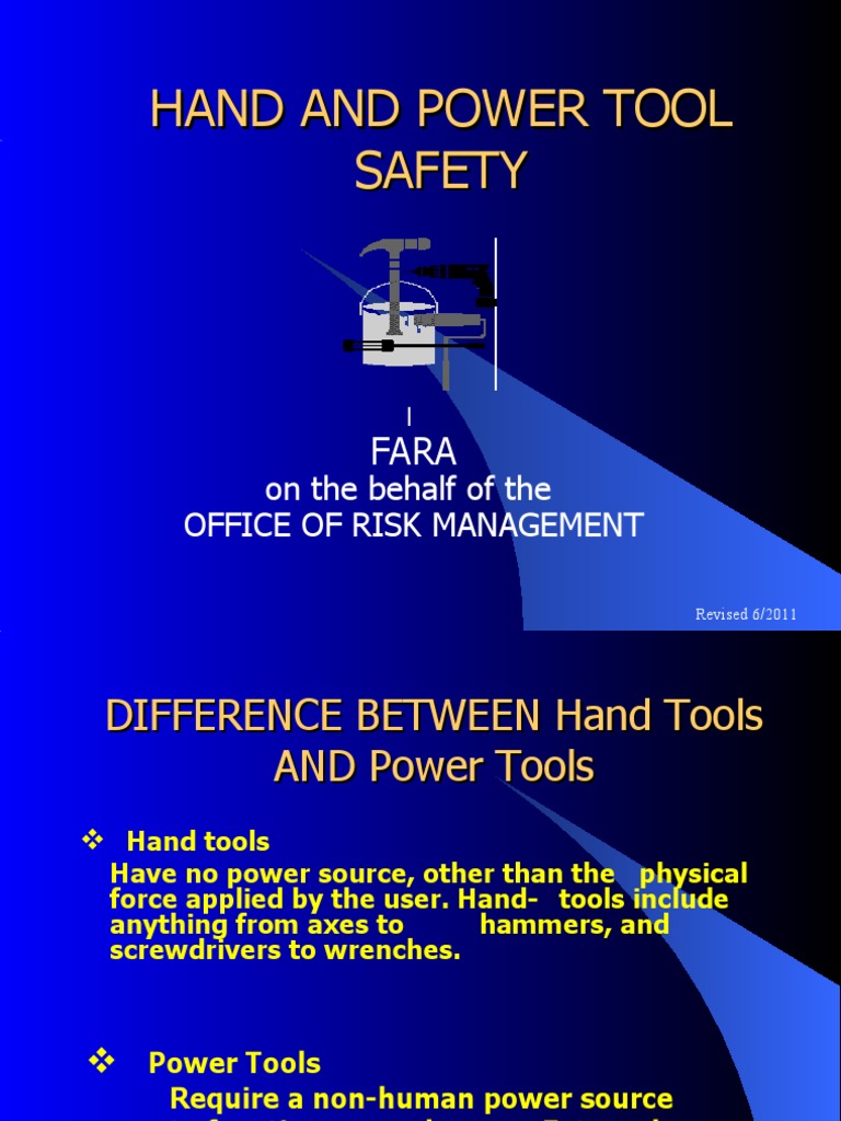 Hand and Power Tool Safety PDF Hammer Tools