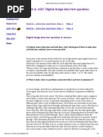Digital Design Interview Questions & Answers