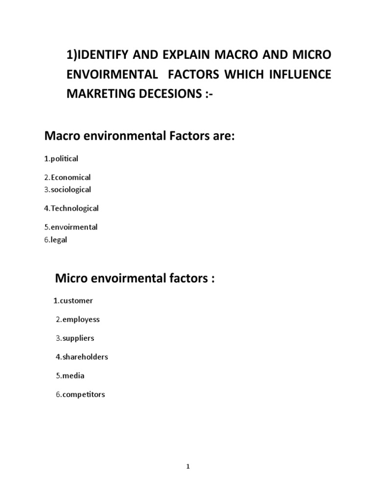 An Analysis of the Macro-Forces of an Industry and a Comparison of the Marketing Mix of Two Companies