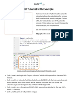 Python CALENDAR Tutorial With Example