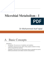 Microbial Metabolism - I: Basic Concepts of Catabolism, Anabolism, Glycolytic Pathways and Energy Generating Patterns