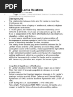 India-Sri Lanka Relations: A Historical Overview