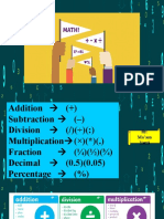 Meeting 4 - Addition, Subtraction, Division, Multiplication, Fraction, Decimal, Percentage
