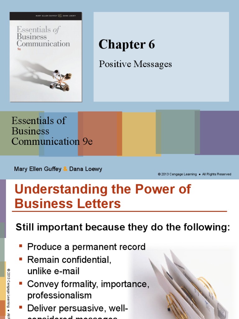 Essentials of Business Communication 9e: Positive Messages | PDF ...