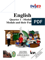 English: Quarter 1 - Module 1: Modals and Their Functions