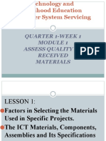 ICT Materials Specs