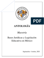 Antologia - Bases juridicas y legislacion educativa en mexico