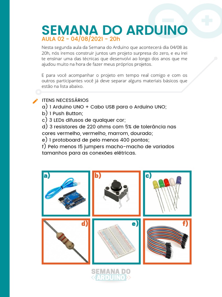 Materiais para Aula de Arduino 04/08 | PDF
