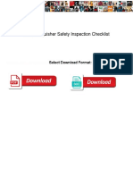 Fire Extinguisher Safety Inspection Checklist