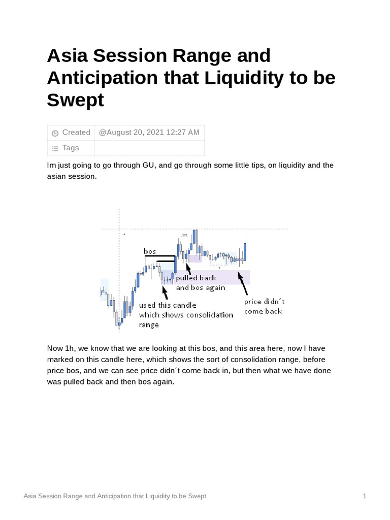 Asian Session Liquidity Sweep Insights | PDF | Market (Economics ...
