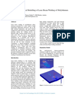 Thermo-Mechanical Modelling of Laser Beam Welding of Molybdenum