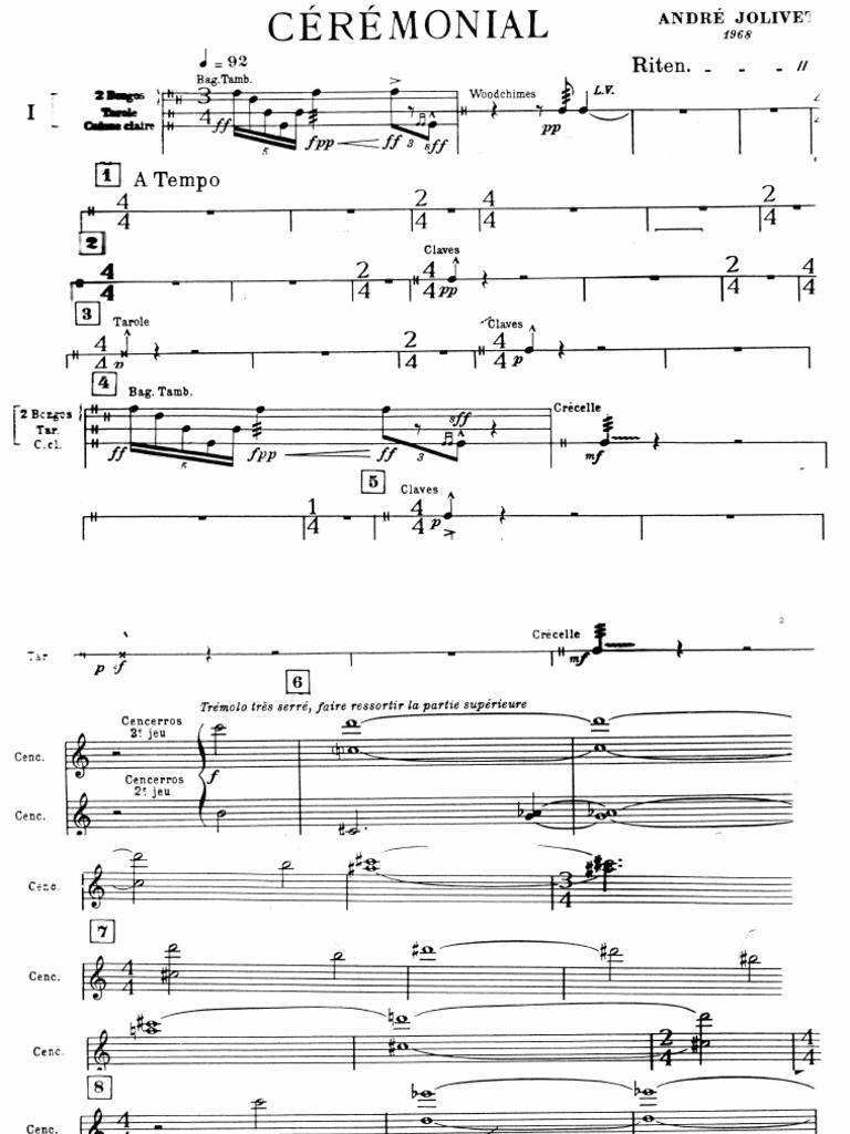 Jolivet　Ceremonial　楽譜 Jolivet - Ceremonial | PDF