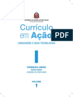 Caderno Do Professor – Ensino Médio 1ª Série Linguagens VERSÃO PRELIMINAR