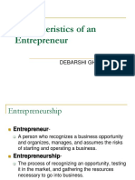 Characteristics of An Entrepreneur