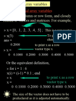 One-Dimensional Array Variables