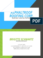 Green Zigzag Lines Simple Roofing Business Card