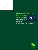 ¿Cómo Se Dice…(Manual de Español Para Inmigrantes - Glosario y Grabaciones) Nivel A1(1)