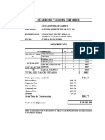 Cuadro de Valores Tarma