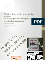 5.7, 5.8origen de los metales pesados en alimentos, dioxinas y furanos