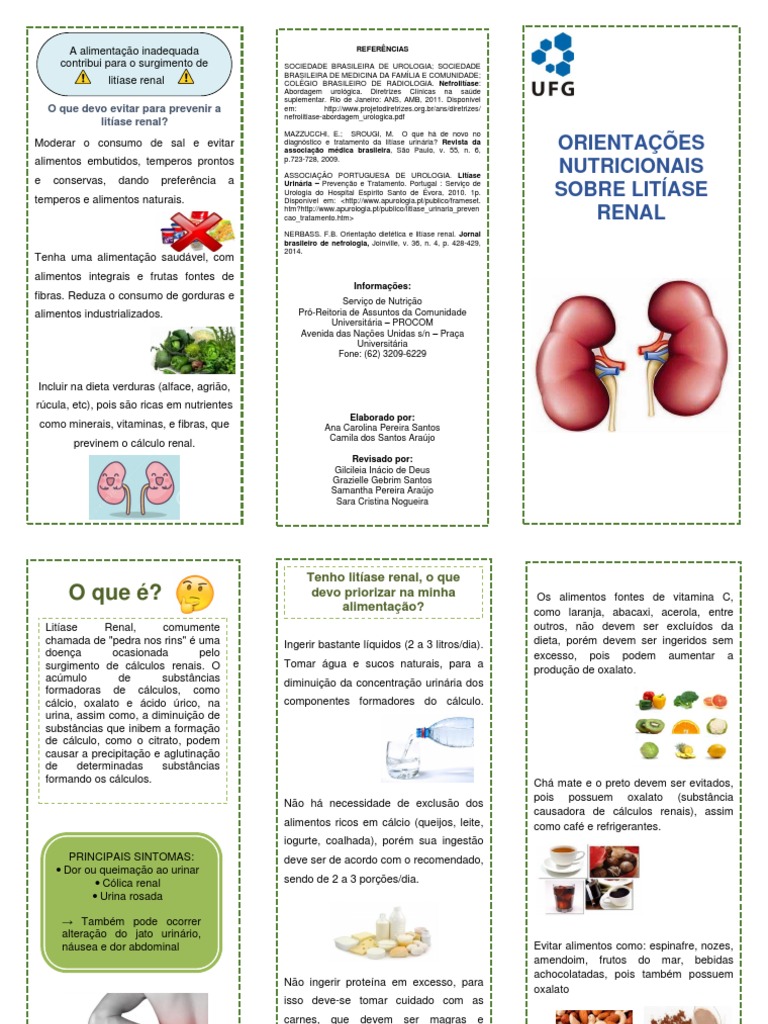 Folder Litíase Renal Corrigido | PDF | Especialidades médicas | Nutrição