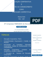 Educação Corporativa e Gestão do Conhecimento: vantagem competitiva