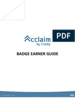Credly Acclaim Badge Earner Guide - 2020
