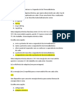 Lista 4 Máquinas Térmicas e A Segunda Lei Da Termodinâmica