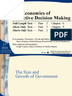 The Economics of Collective Decision Making: Full Length Text - Micro Only Text - Macro Only Text - Part