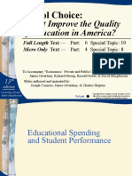 School Choice:: Can It Improve The Quality of Education in America?