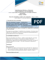 Guia de Actividades y Rúbrica de Evaluación - Unidad 2 - Fase 2 - Definir Red de Datos IP y Servicios Básicos de Red