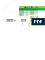 Planilha Calculo Da População e Vazão