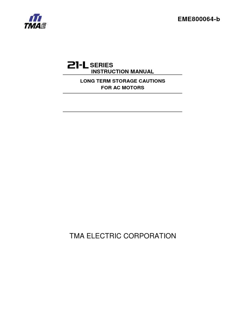 Long Term Storage Cautions For Ac Motors Pdf Bearing Mechanical