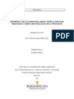 Desarrollo de los apartados Marco Teórico, Enfoque Pedagógico y Marco Metodológico de la propuesta